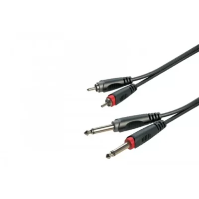 ⁧כבל כפול RCA אורך 1 מטר⁩ | ⁦Roxtone SACC150L1⁩