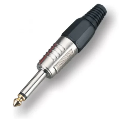 מחבר PL 6.3 מונו עם הגנת גומי | Roxtone RJ001M