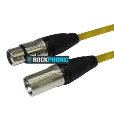 כבל XLR זכר לזכר 5 מטר צהוב | Roxtone DMXX080L5-Y
