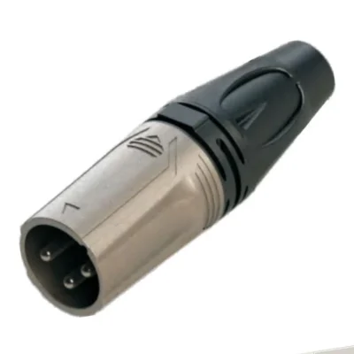 מחבר XLR זכר דלוקס עם הגנת גומי | Roxtone RX3M-NT