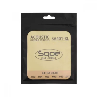 ⁧סט מיתרים לגיטרה אקוסטית 0.10⁩ | ⁦SQOE SA401-XL⁩