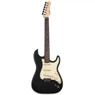 ⁧גיטרה חשמלית סגנון Stratocaster⁩ | ⁦SQOE SEST202 - Black⁩