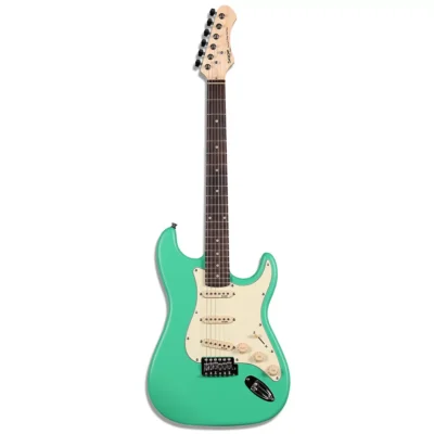 ⁧גיטרה חשמלית בסגנון Stratocaster⁩ | ⁦SQOE SEST202 - ירוק מט⁩