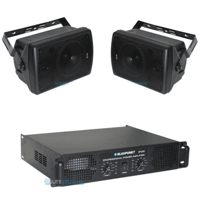 מערכת הגברה להתקנה קבועה | Blaupunkt BP2200/PA80x2