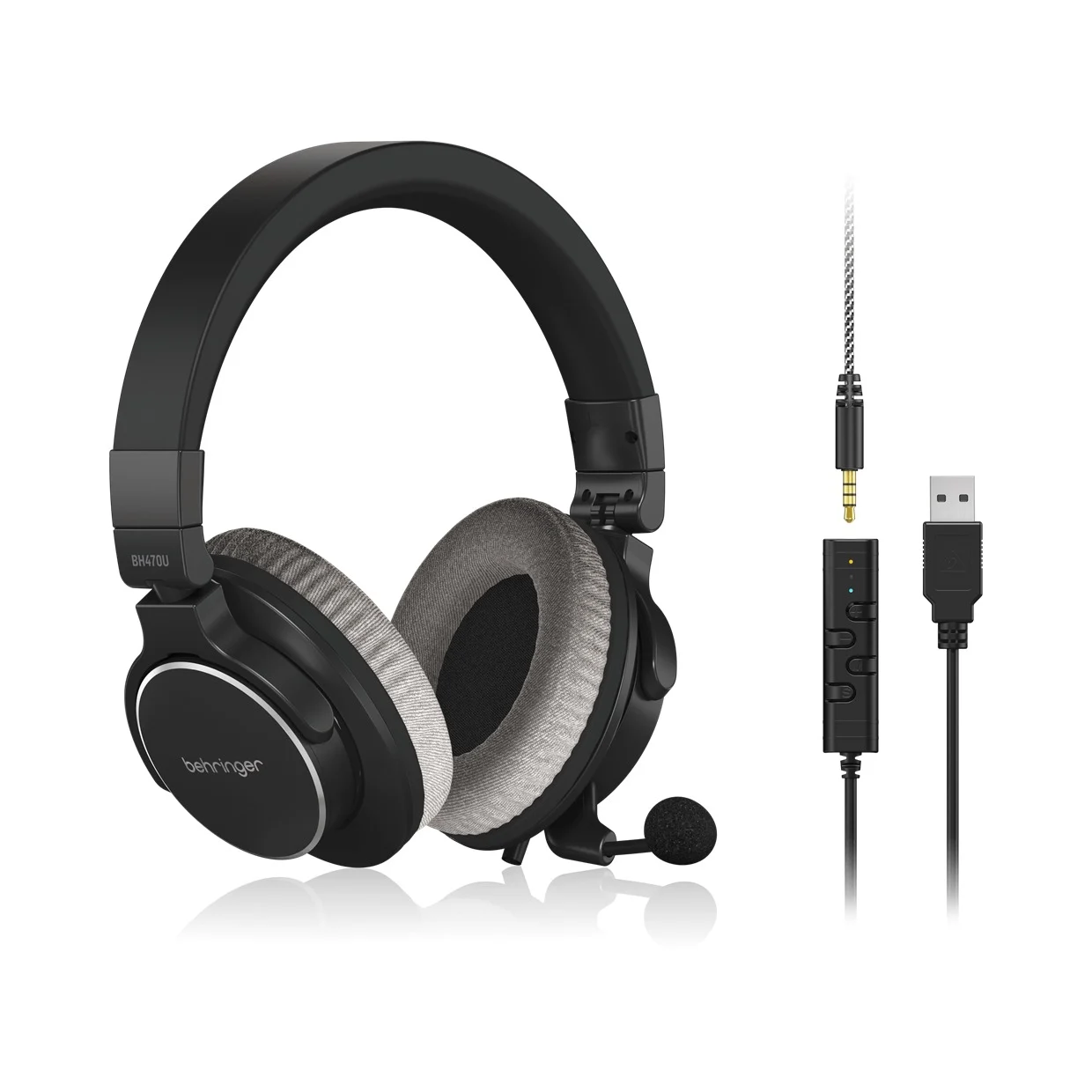אוזניות אולפן עם מיקרופון נתיק ו-USB | Behringer BH470U