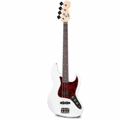 ⁧גיטרת בס Jazz Bass⁩ | ⁦SQOE JB100 - לבן⁩