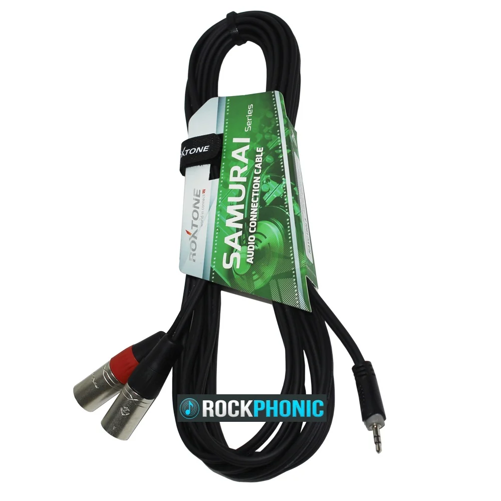 כבל מיני ג'ק 3.5מ"מ ל-2 XLR | Roxtone SAYC190L1 – תמונה 2