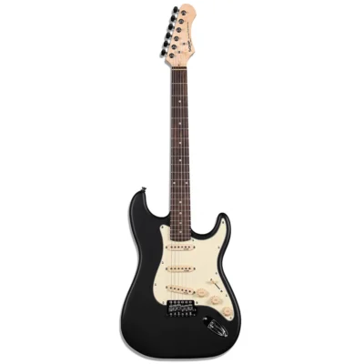 ⁧גיטרה חשמלית Stratocaster שחורה⁩ | ⁦SQOE ST-A BK⁩