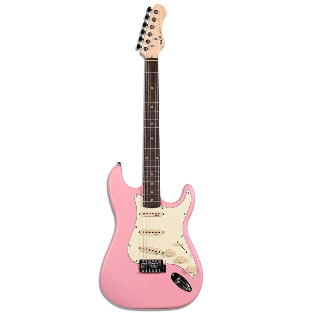 גיטרה חשמלית Stratocaster ורוד | SQOE ST-A PK