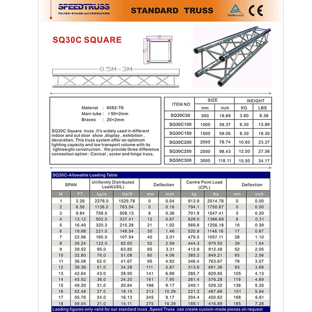 טראס סולם אלומיניום 3 מטר | Speed Truss T SQ30 Ladder3m – תמונה 4