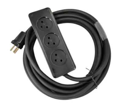 ⁧כבל מאריך חשמלי עם שקע שלישייה 2 מטר⁩ | ⁦CABLETEK PCIL-2.5-2M-3⁩
