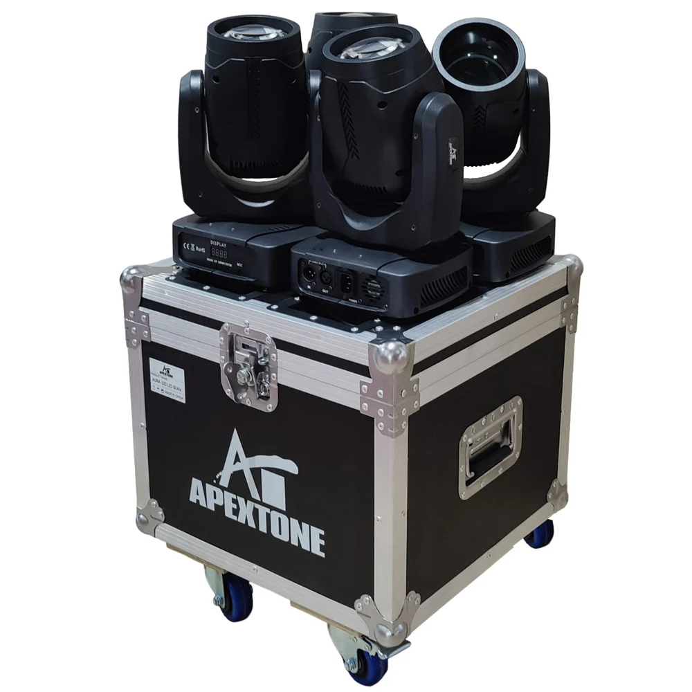 סט 4 פנסים חכמים LED Beam עם קייס קשיח | Apextone MARS-200-SET-4-PRE
