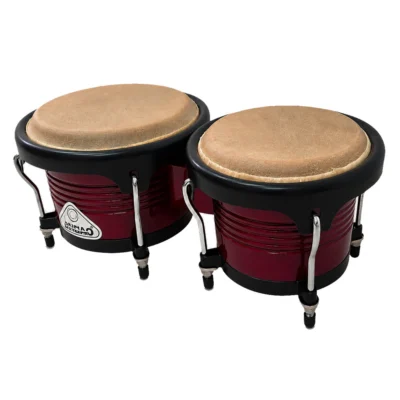זוג בונגוס עץ מלא Wine Red | Jinbao JD103