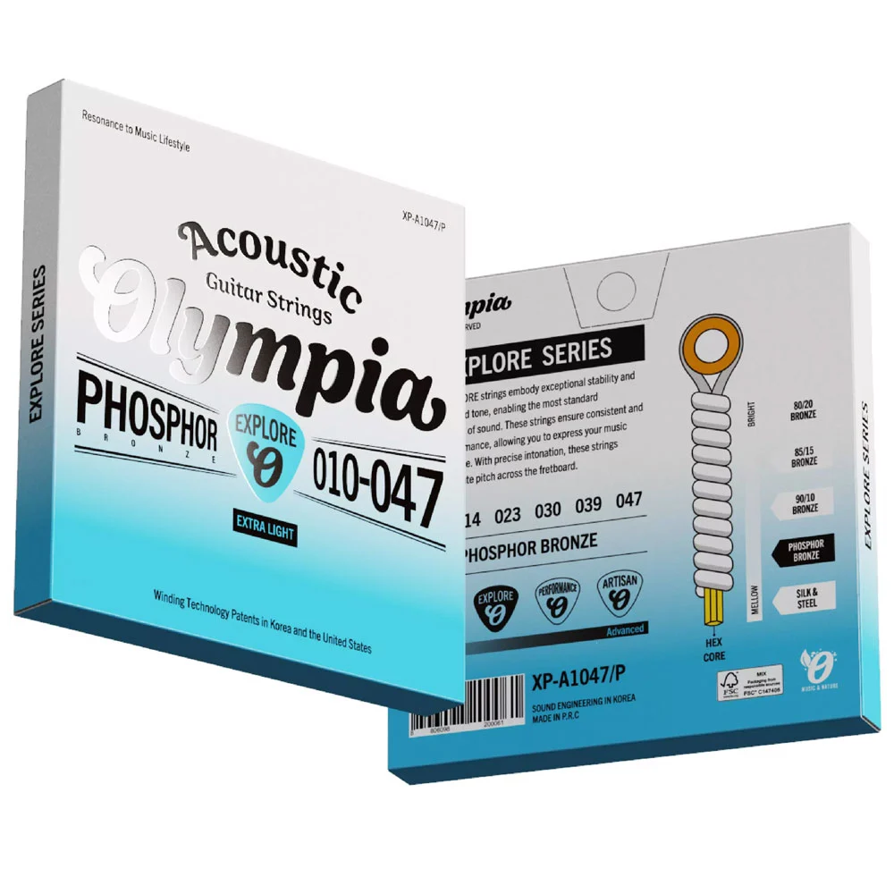 סט מיתרים לגיטרה אקוסטית Phosphor Bronze | Olympia XP-A1047