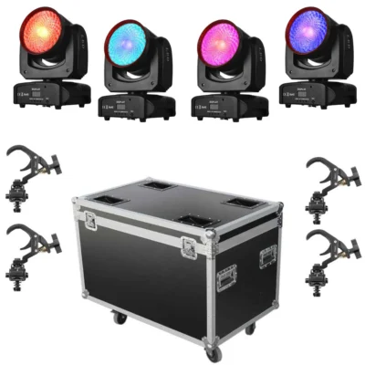 סט 4 פנסי תאורה Flood Beam עם קייס | Apextone L 120W FLOOD-SET-4