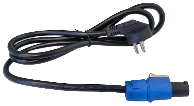 כבל מתח תלת-ליבה עם מחבר כחול | LIGHTEK PWRBLUE-1.5m – תמונה 2