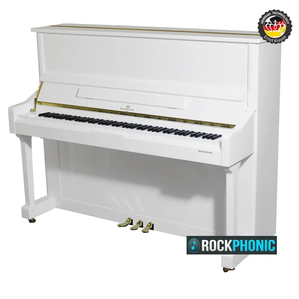 פסנתר אקוסטי זקוף לבן | Krause Berlin KT121-IP – תמונה 4