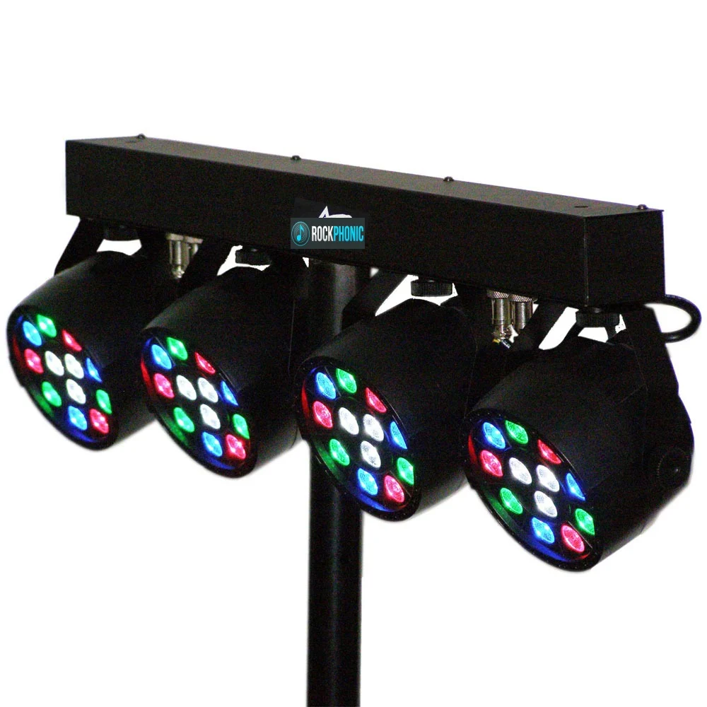 סט תאורה 4 פנסי PAR LED עם בקרה DMX | Apextone L SET 4 PAR LED – תמונה 2