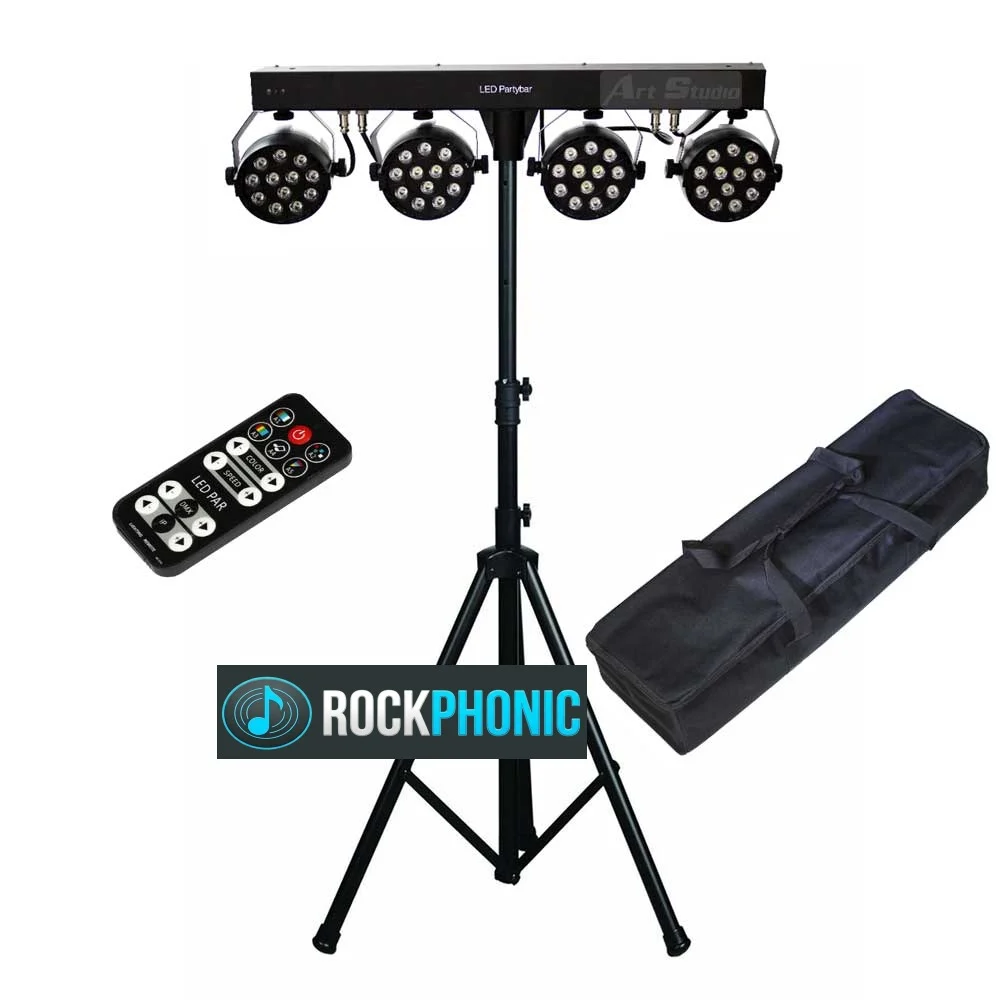 סט תאורה 4 פנסי PAR LED עם בקרה DMX | Apextone L SET 4 PAR LED – תמונה 3