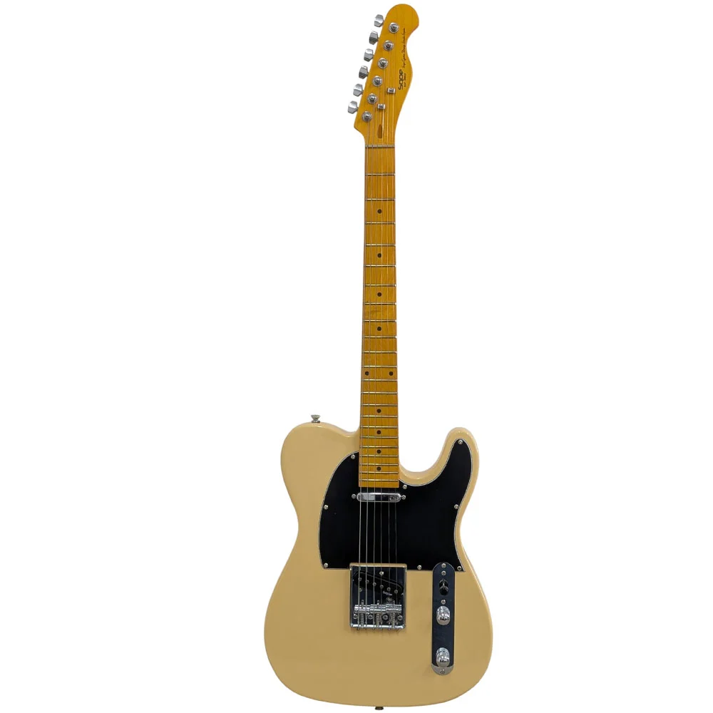 גיטרה חשמלית Telecaster | SQOE SETL250 - Vintage Yellow – תמונה 3