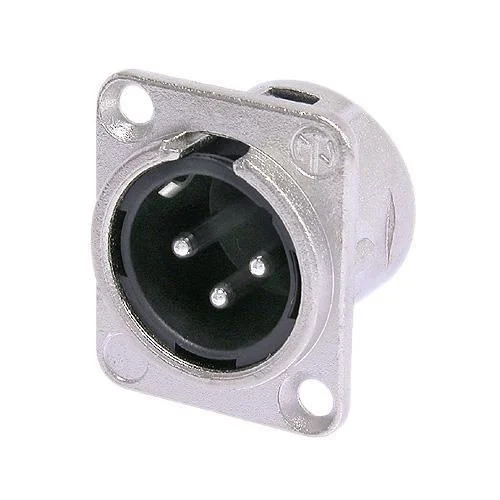 מחבר XLR פנל זכר 3 פין | Neutrik NC3MD-L-1