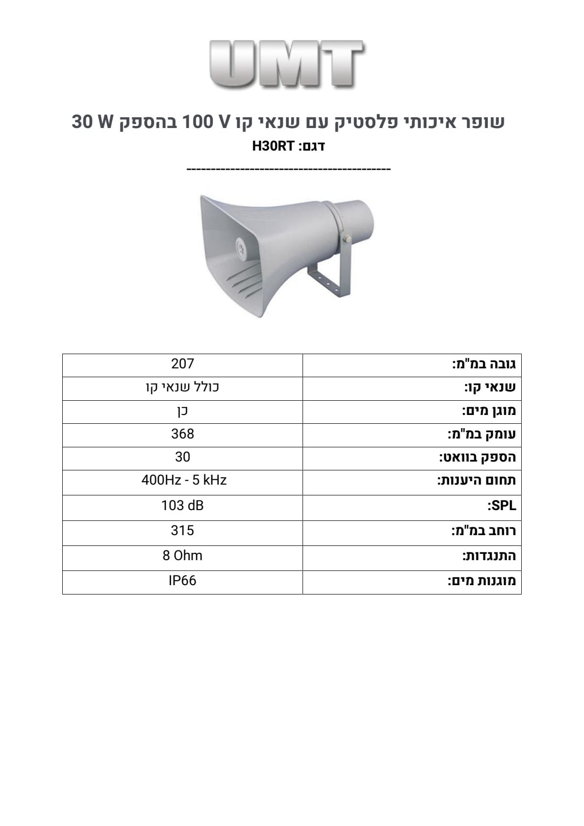דף מוצר מיצרן